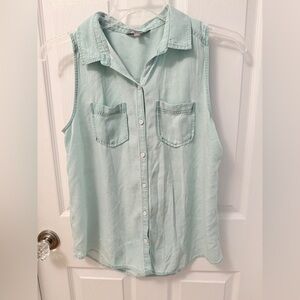 Lot of 2 RUBBISH tie dye Sleeveless Shirts. Mint and Coral Sz L